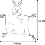 Jouet pour chien Flamingo Akra avec couverture câline, lapin blanc et corde
