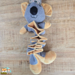 Jouet pour chiot Folsy Flamingo en forme de souris ocre et grise