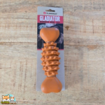 Jouet à mâcher Flamingo Gladiator Os Orange en caoutchouc pour chien