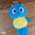Jouet pour chien Flamingo Roepa en forme de chenille bleue et jaune de 64 cm