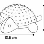 Jouet Flamingo Tuti Tortue Jaune en latex et peluche pour chien