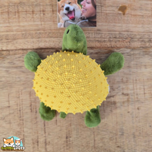 Jouet Flamingo Tuti Tortue Jaune en latex et peluche pour chien