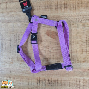 Harnais classique confort en nylon parme pour chien, taille M