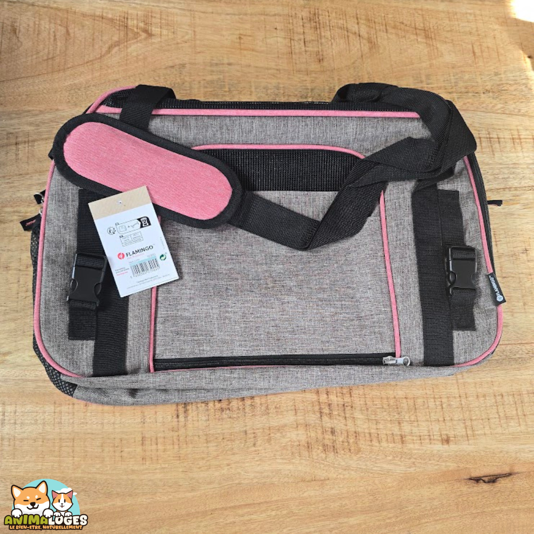Flamingo Xandor sac de transport taupe pour chien et chat jusqu'à 7 kg