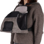 Flamingo Xanty Taupe sac de transport ventral pour chiot jusqu'à 4 kg