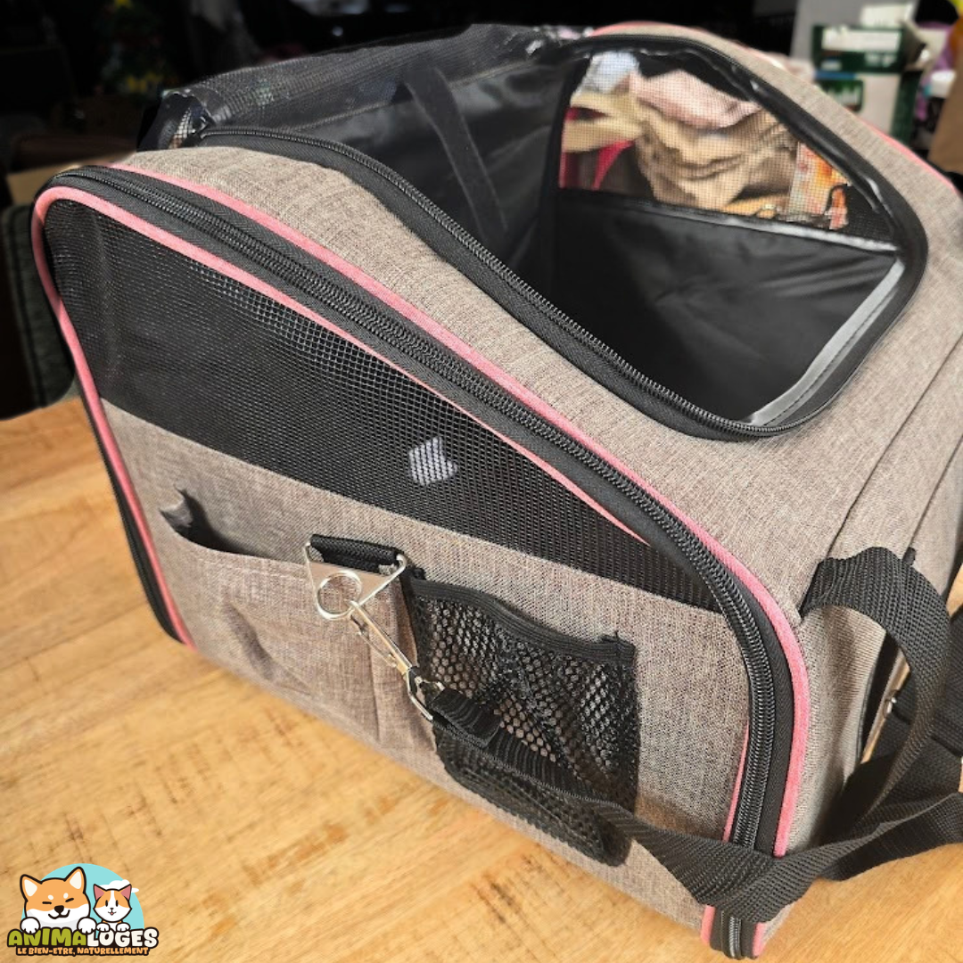 Flamingo Xenophon siège auto taupe pour chiot jusqu'à 10 kg